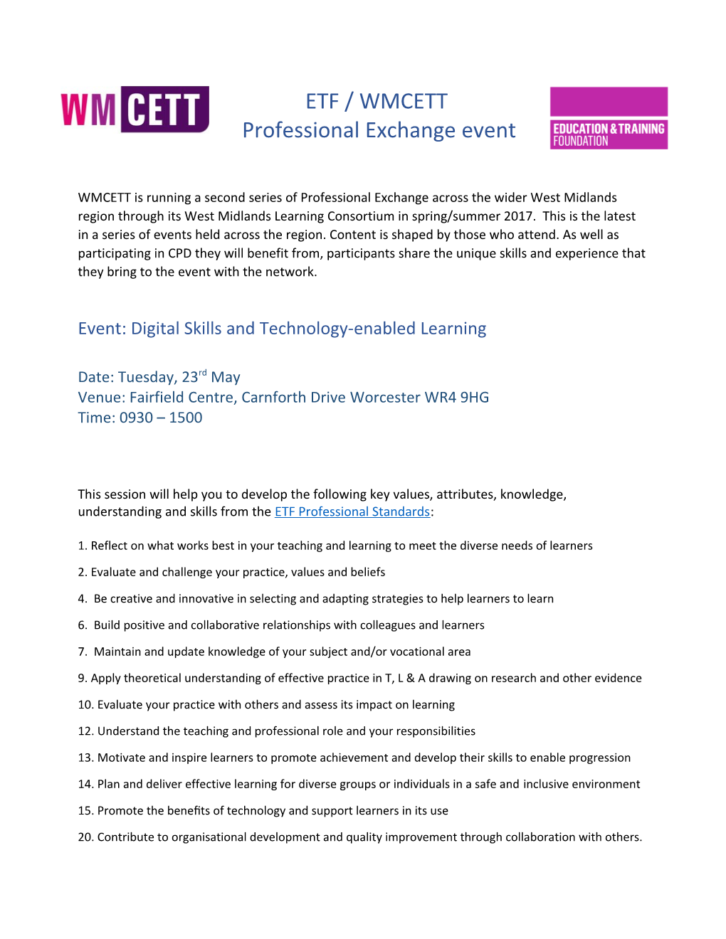 Event: Digital Skills and Technology-Enabled Learning