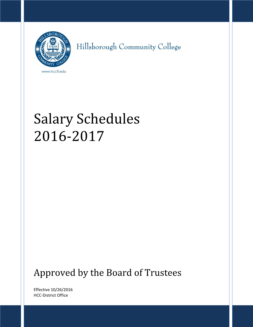 Approved by the Board of Trustees