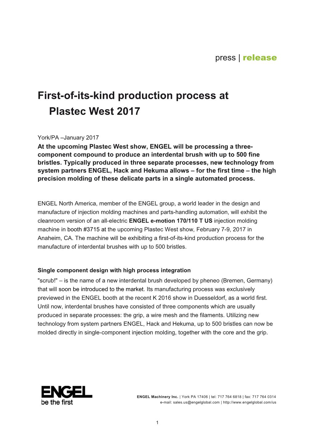 First-Of-Its-Kind Production Process at Plastec West 2017