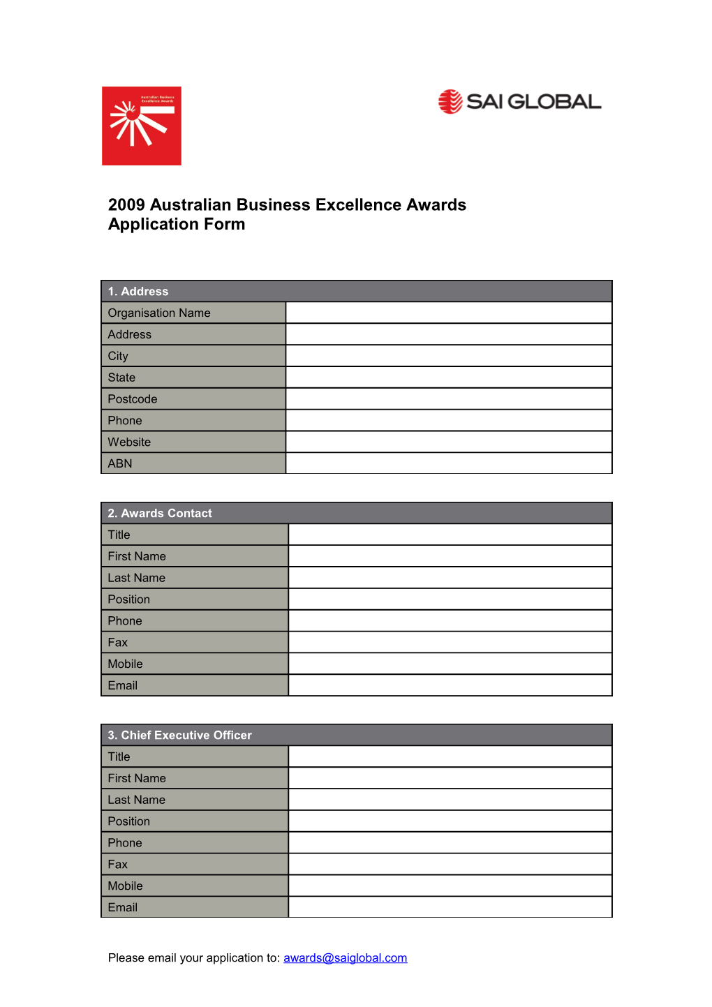 Australian Business Excellence Awards