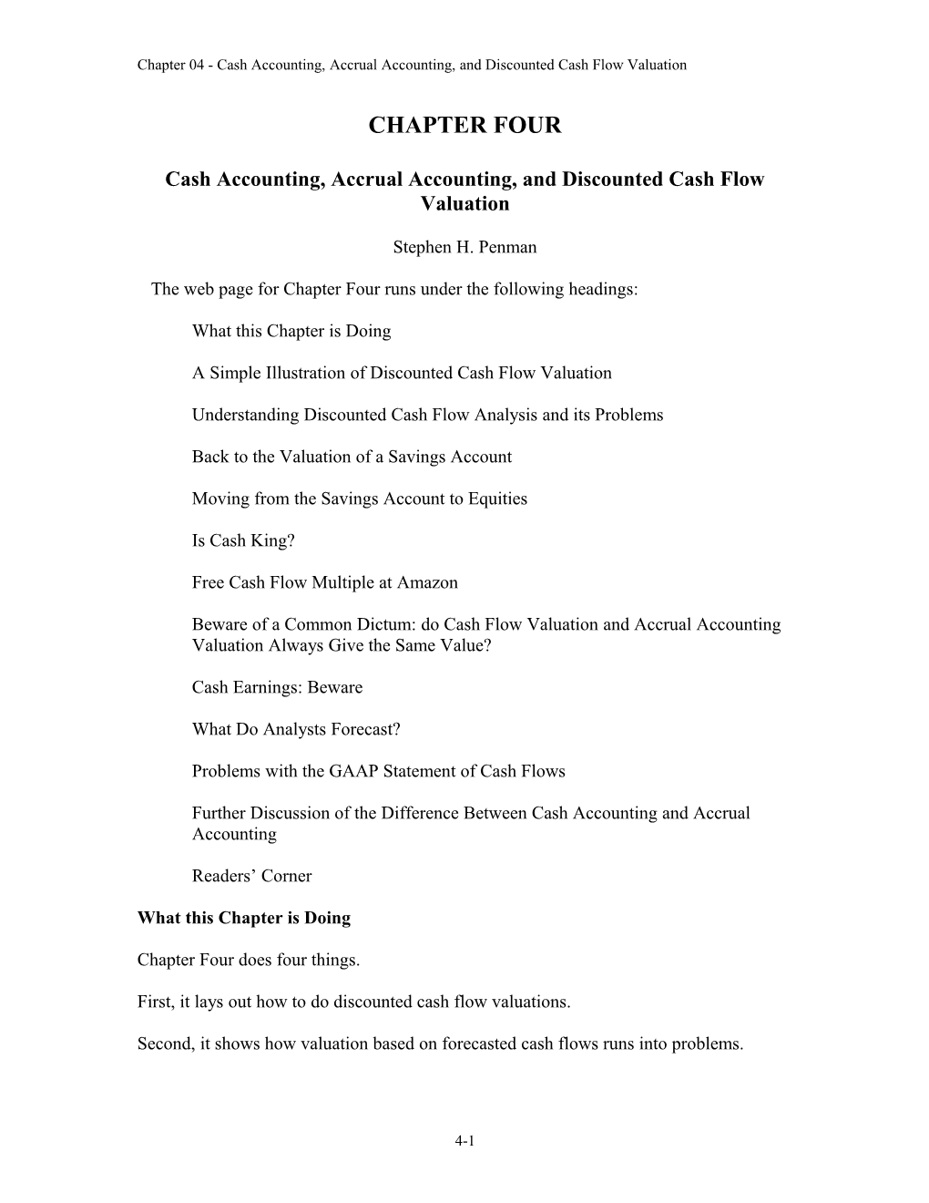 Cash Accounting, Accrual Accounting, and Discounted Cash Flow Valuation