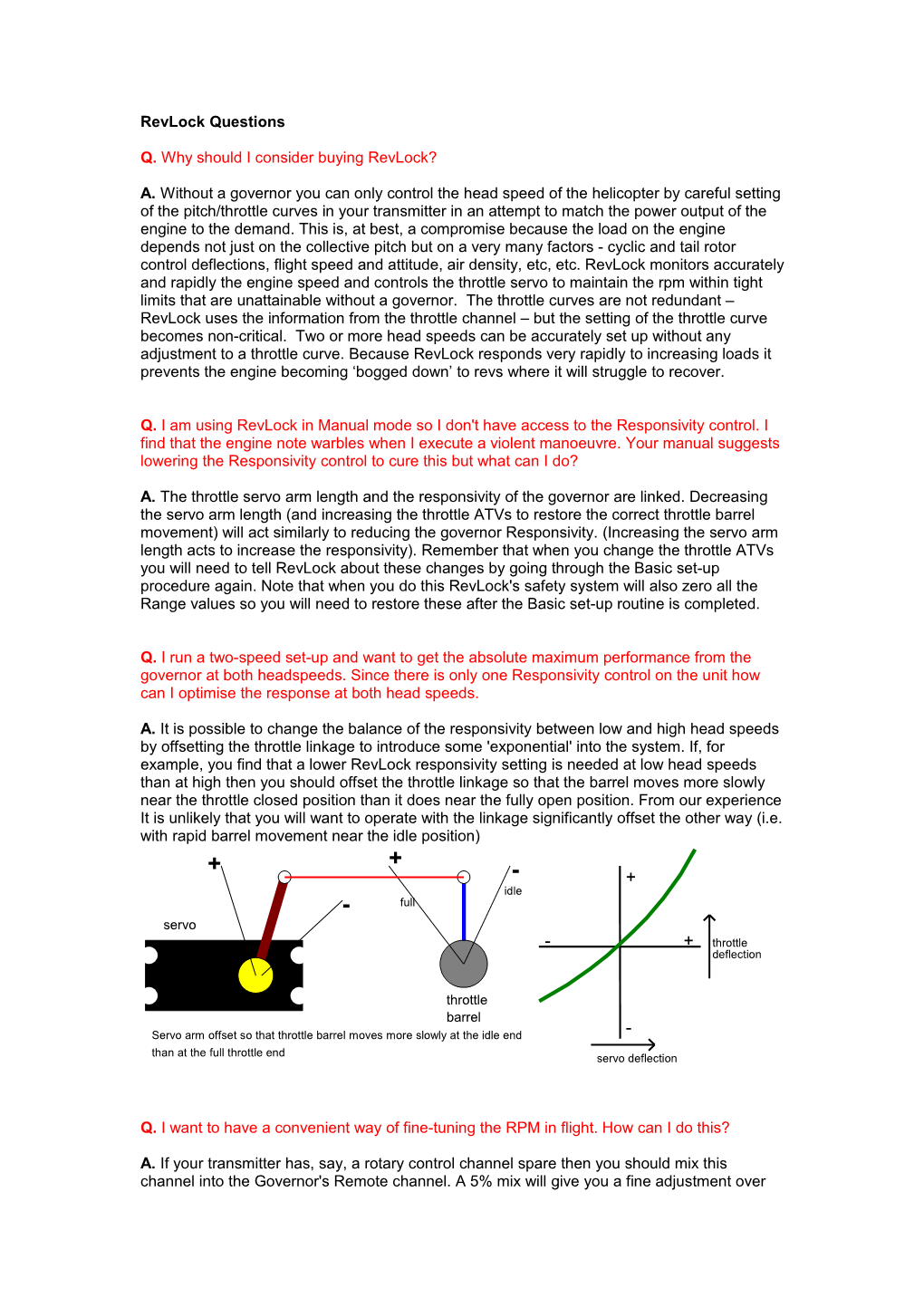 Revlock Questions