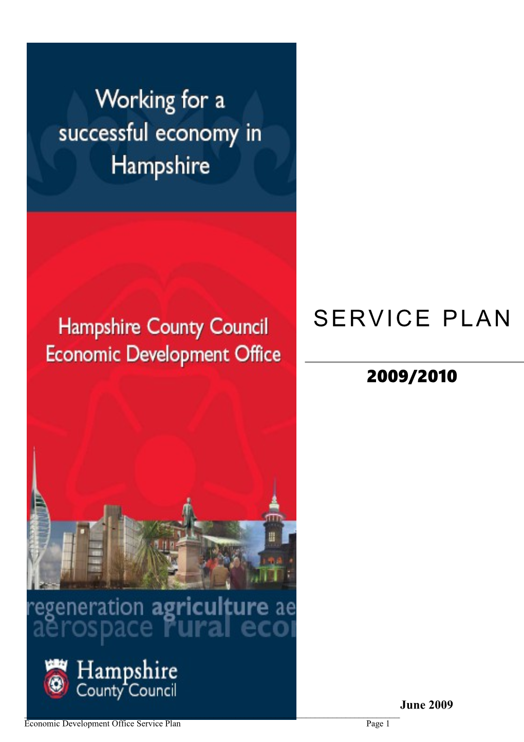 Economic Development Office Service Planpage 1