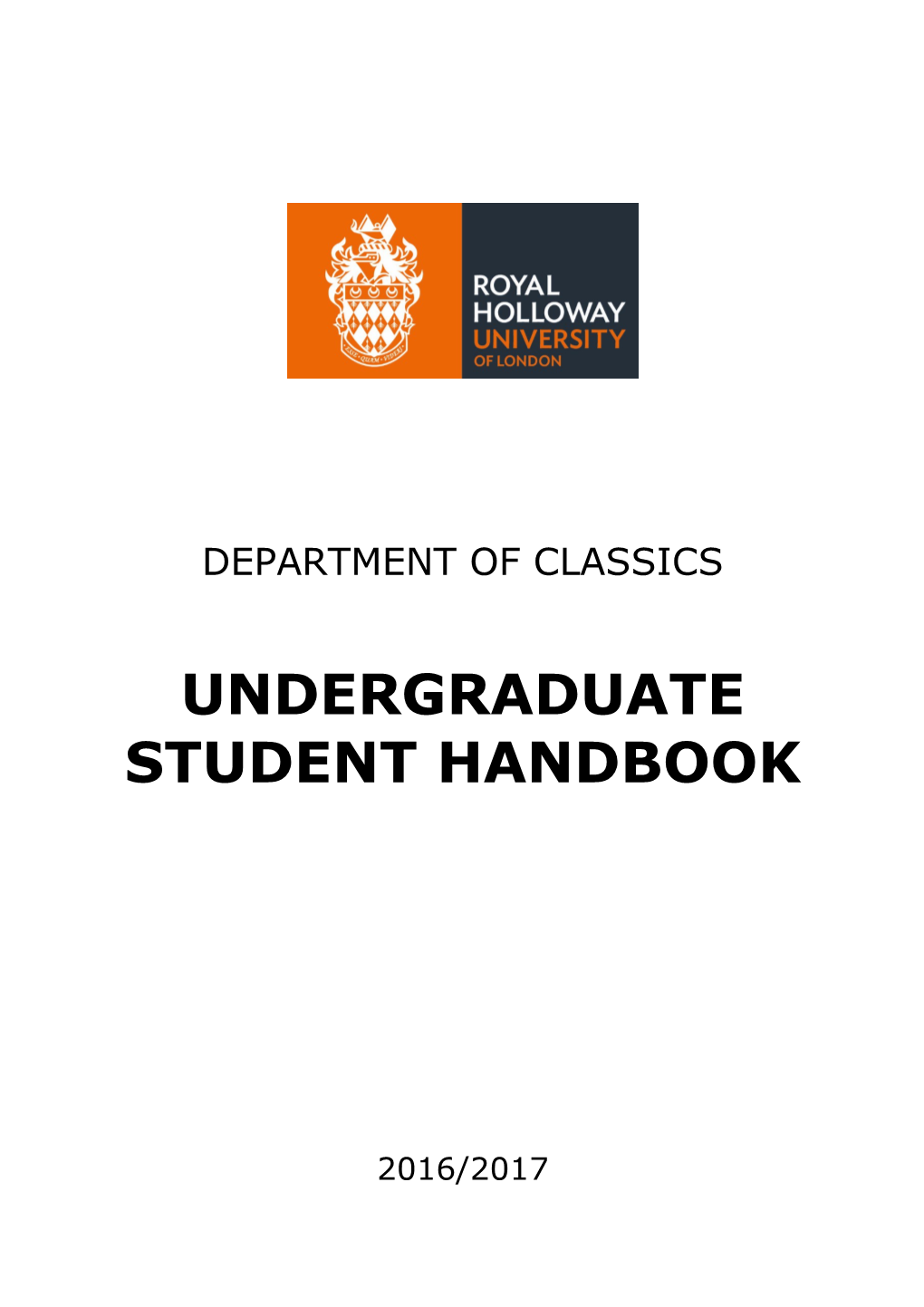 Classics Undergraduate Handbook 2016-17 (Master 23-09-2016 V 6)