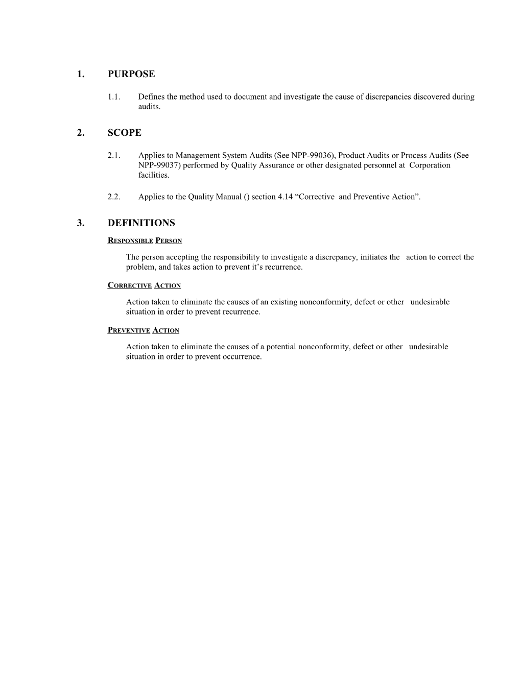 Internal Corrective Action Requestpage 1