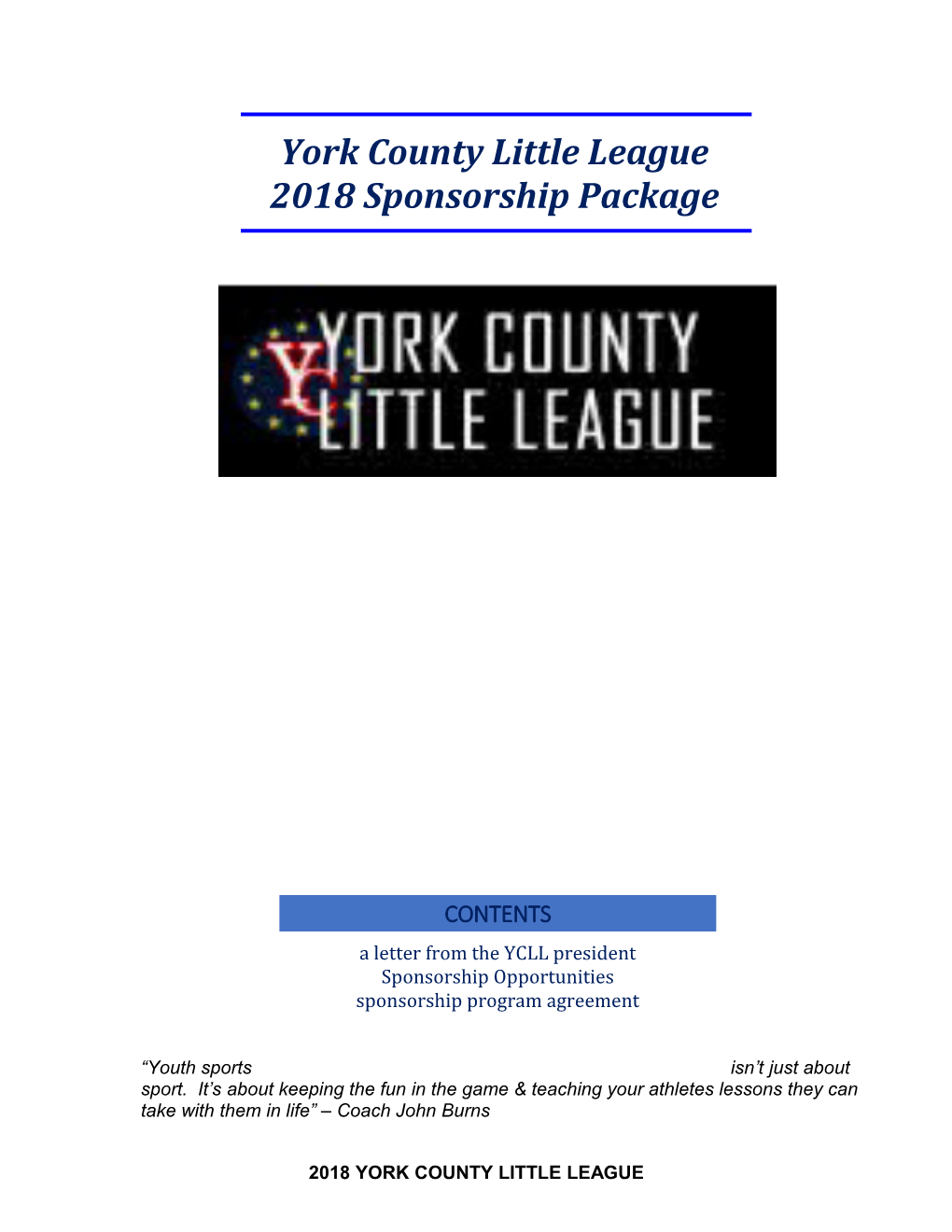 2018 York County Little League