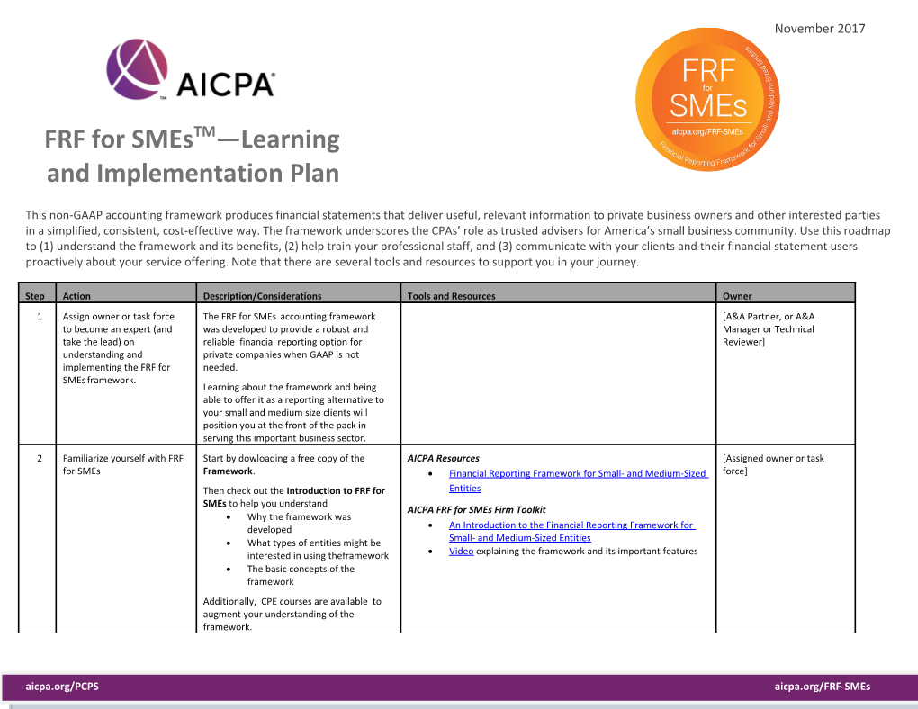 Clarified Auditing Standards Learning and Implementation Plan