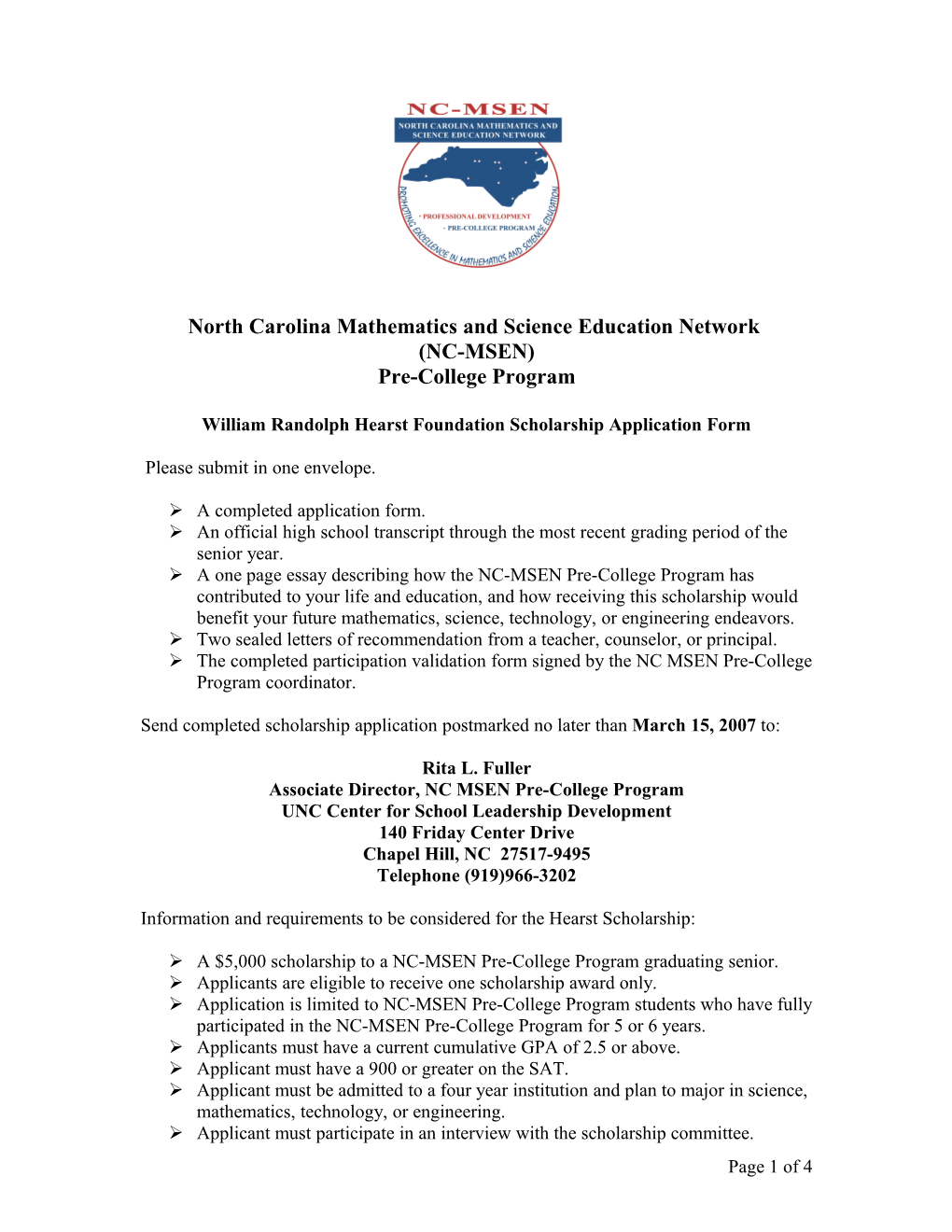North Carolina Mathematics and Science Education Network