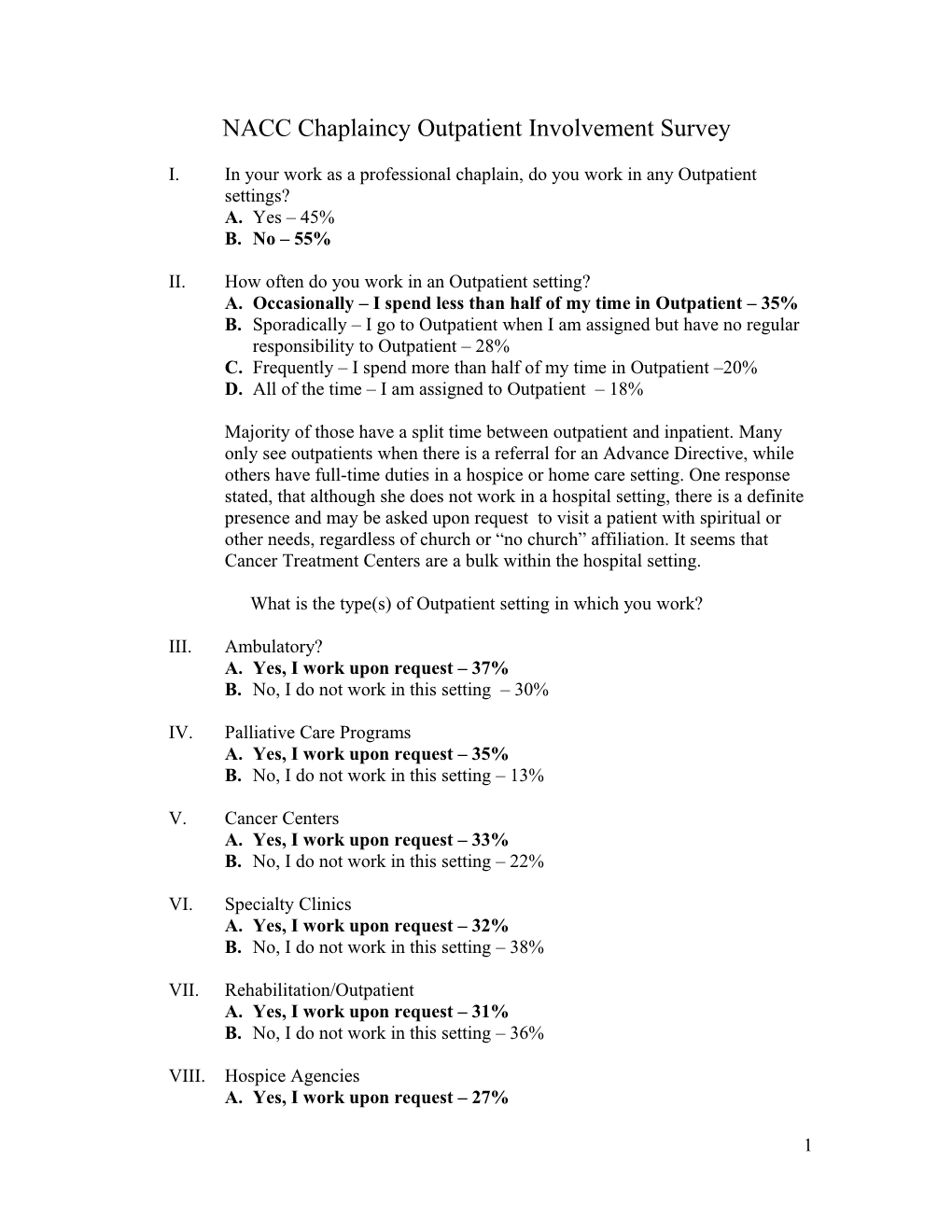 NACC Member Value Survey