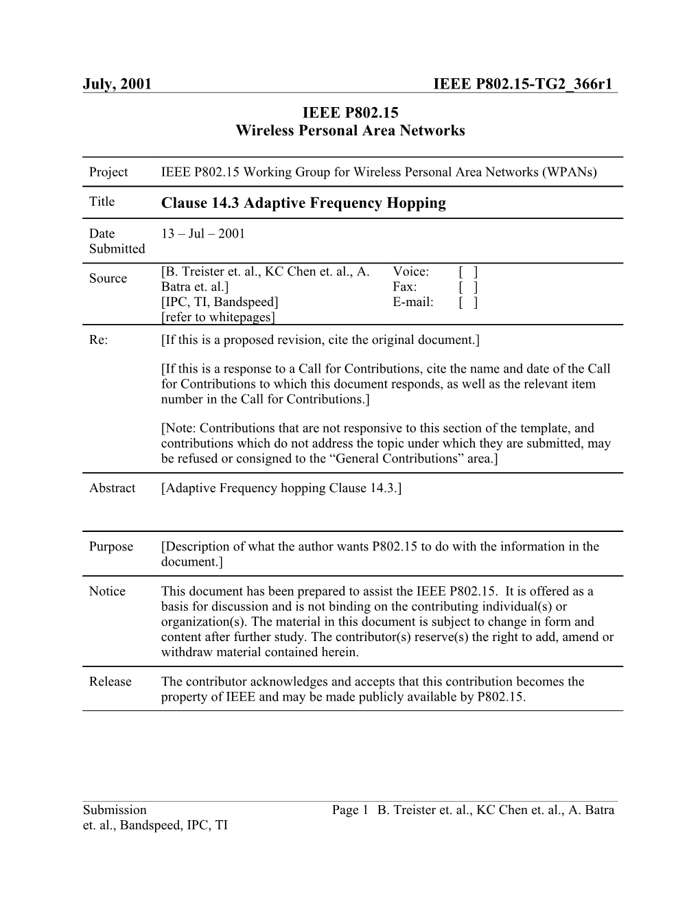 Clause 14.3 Adaptive Frequency Hopping