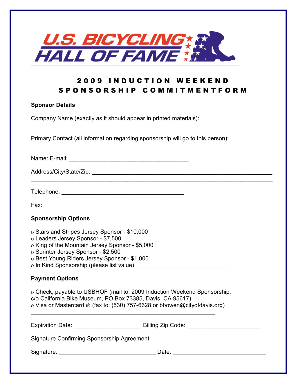 The 2009 US Bicycling Hall of Fame Induction Weekend Will Include Two Ticketed Events