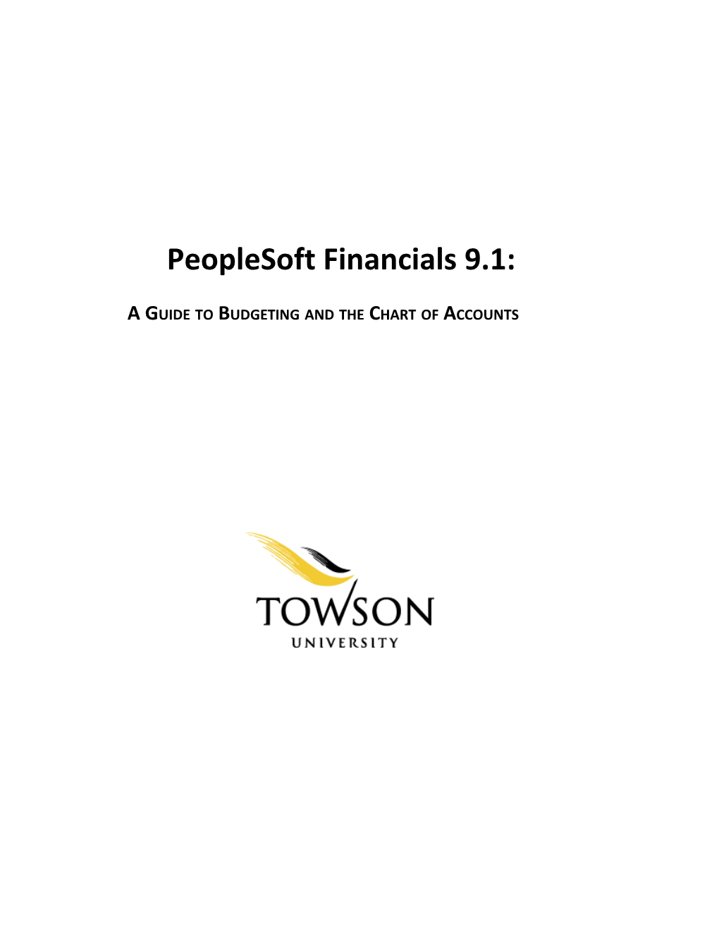 Peoplesoft Financials: Budgeting and Chart of Accounts