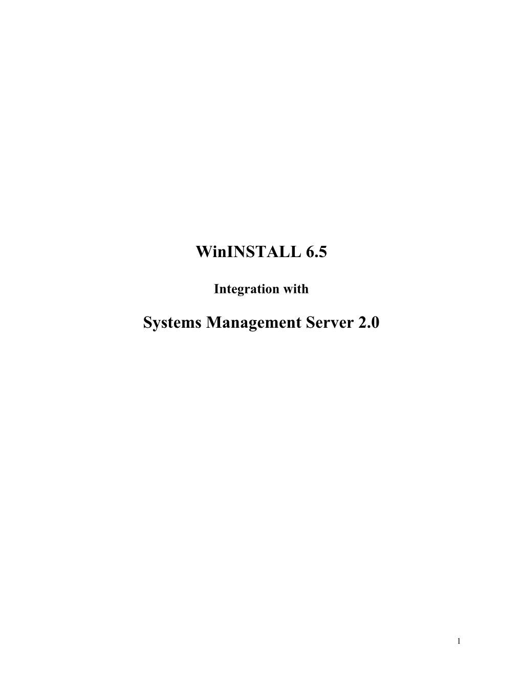 Wininstall 6.5 Integration with SMS 2.0