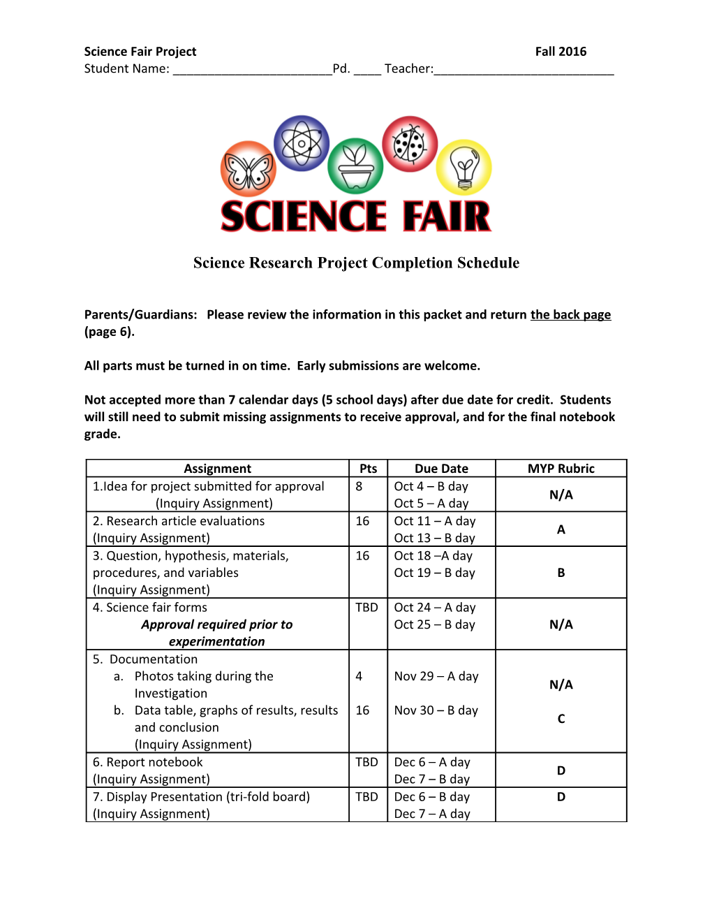 Written Research Paper for a Science Fair Project
