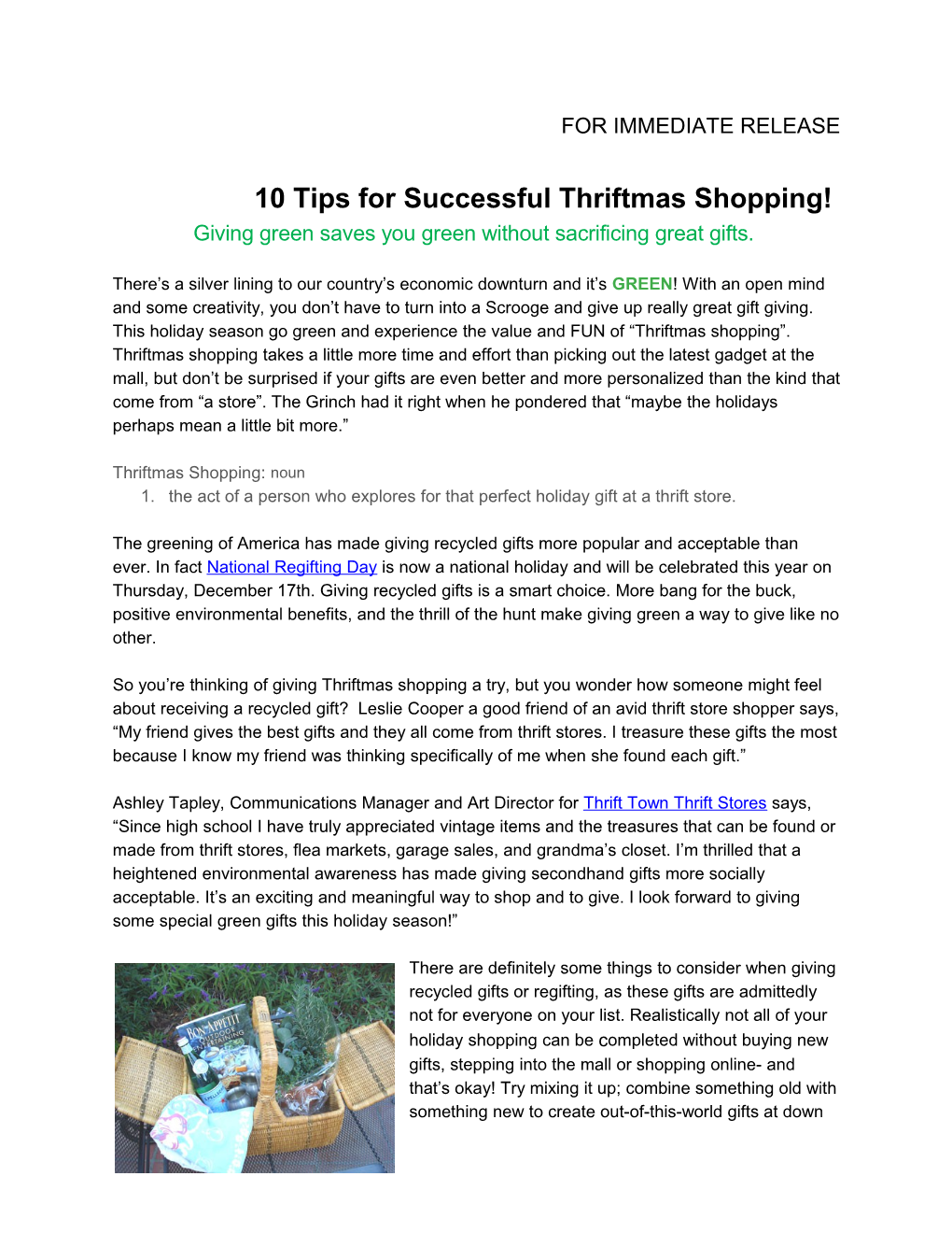 10 Tips for Successful Thriftmas Shopping!