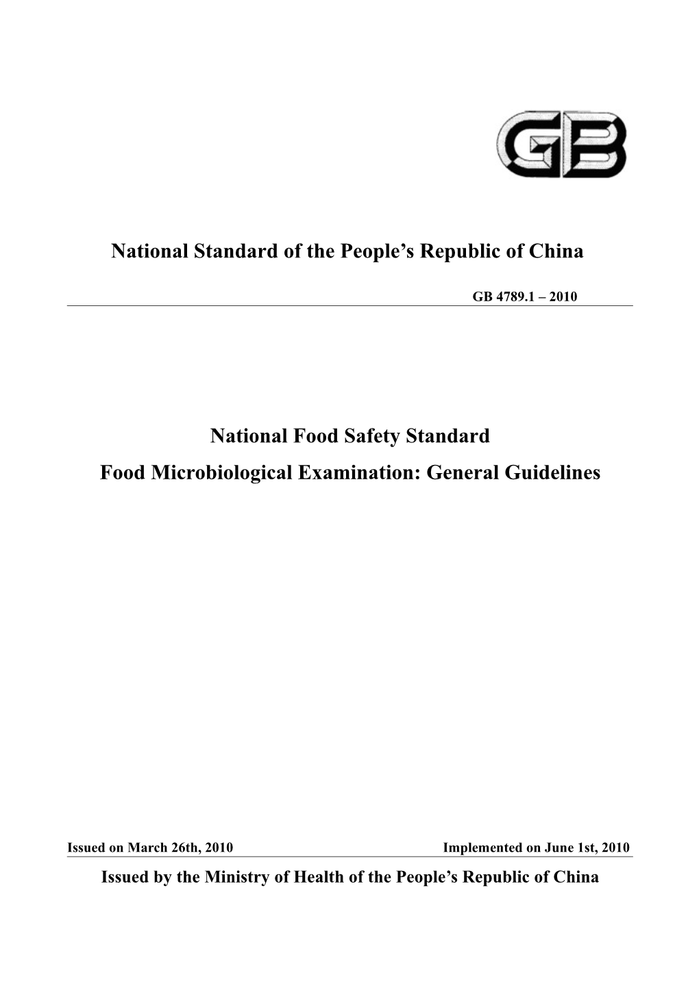 Food Microbiological Examination: General Guidelines