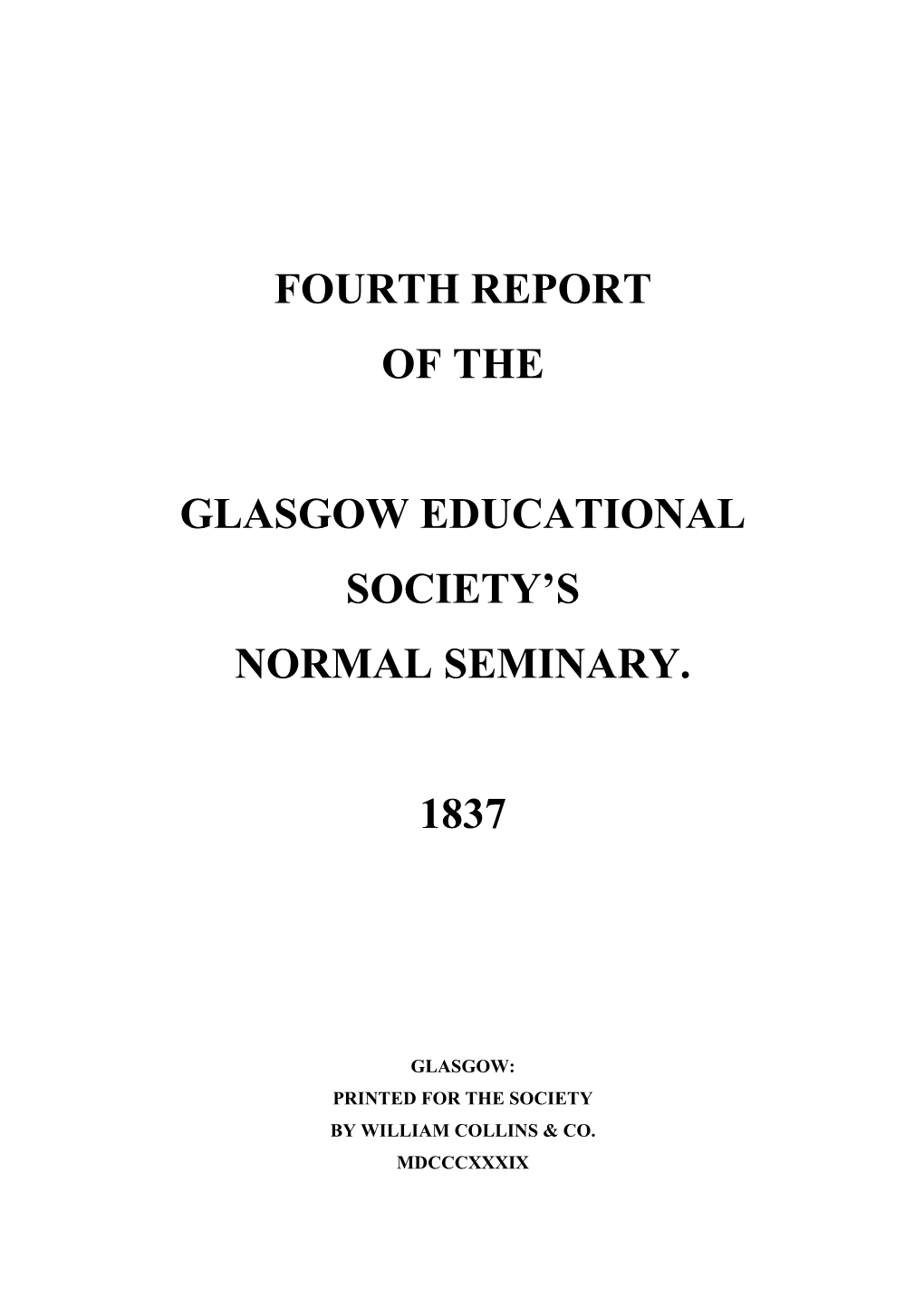 Glasgow Educational Society S