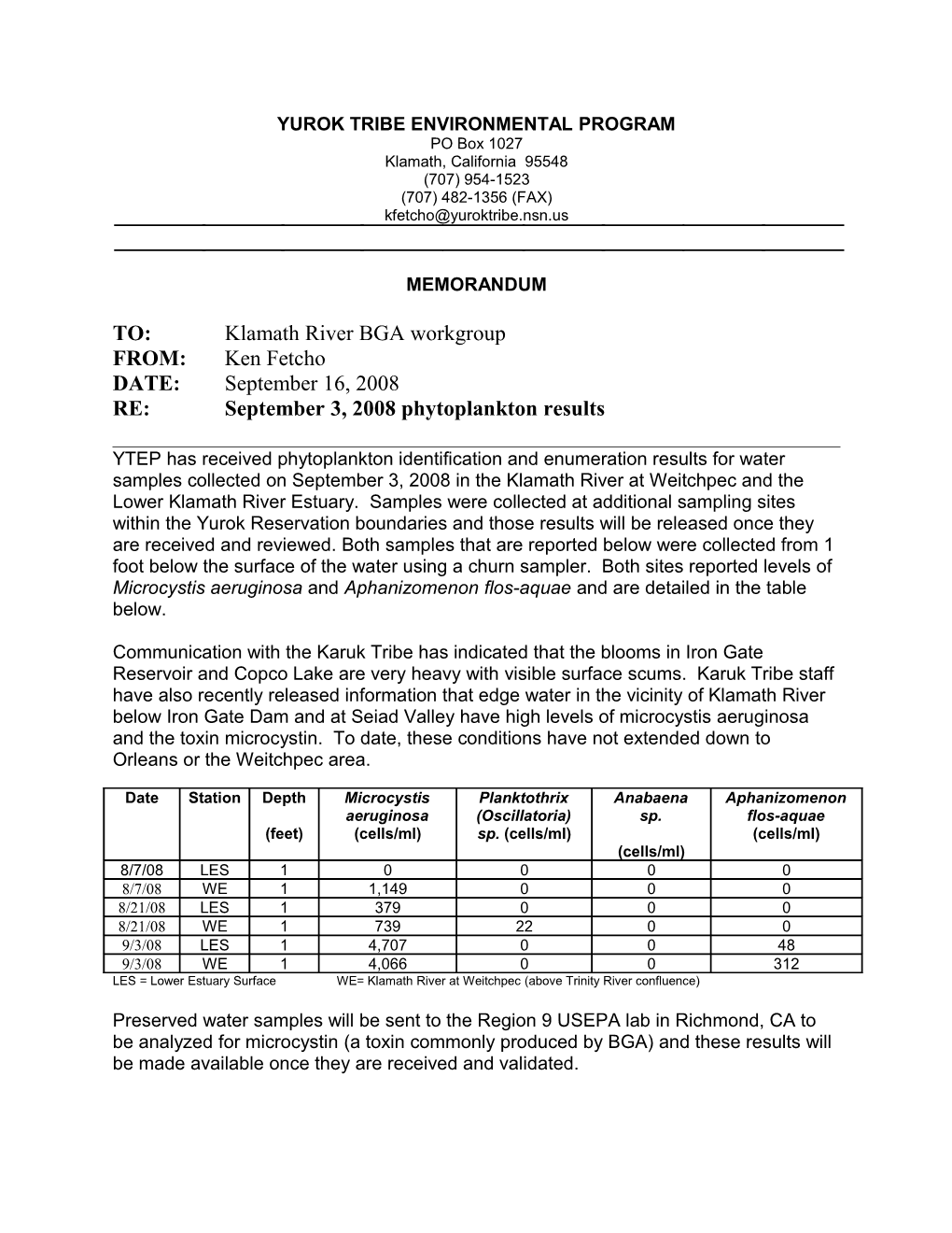 Yurok Tribe Environmental Program