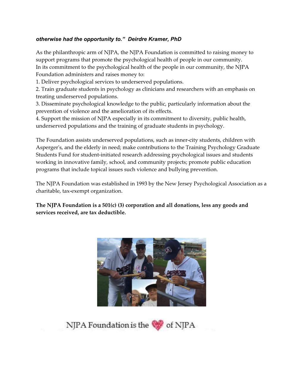 NJPA Foundation May Is Mental Health Month Fundraising Event by the NJPA Foundation