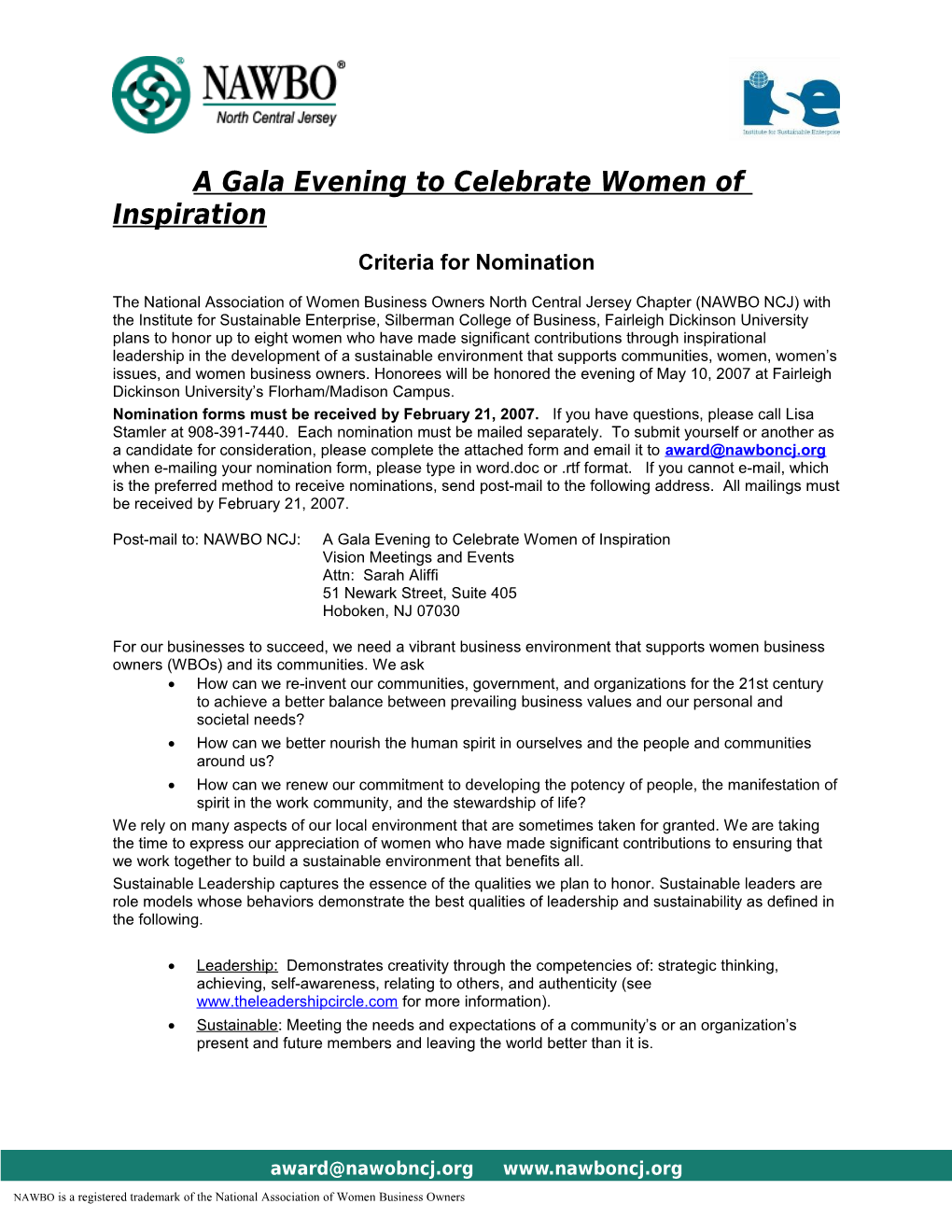 A Gala Evening to Celebrate Women of Inspiration