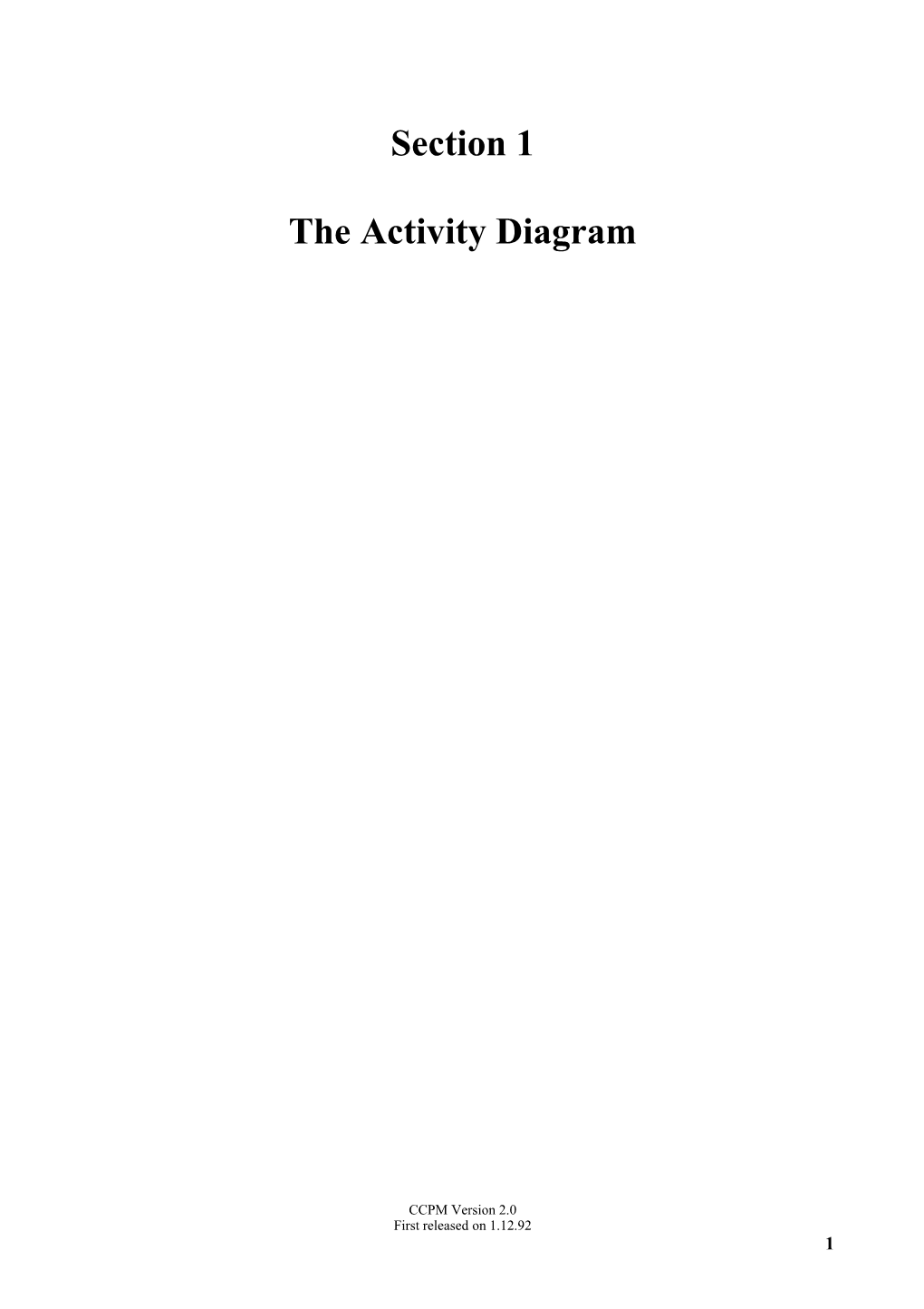 The Activity Diagram