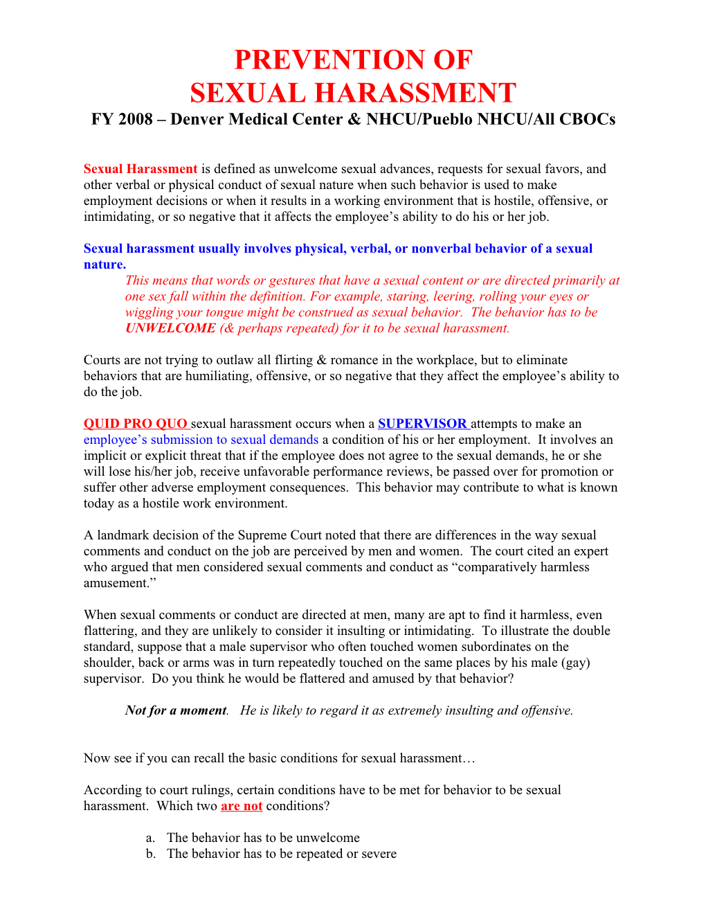 FY 2008 Denvermedicalcenternhcu/Pueblo NHCU/All Cbocs