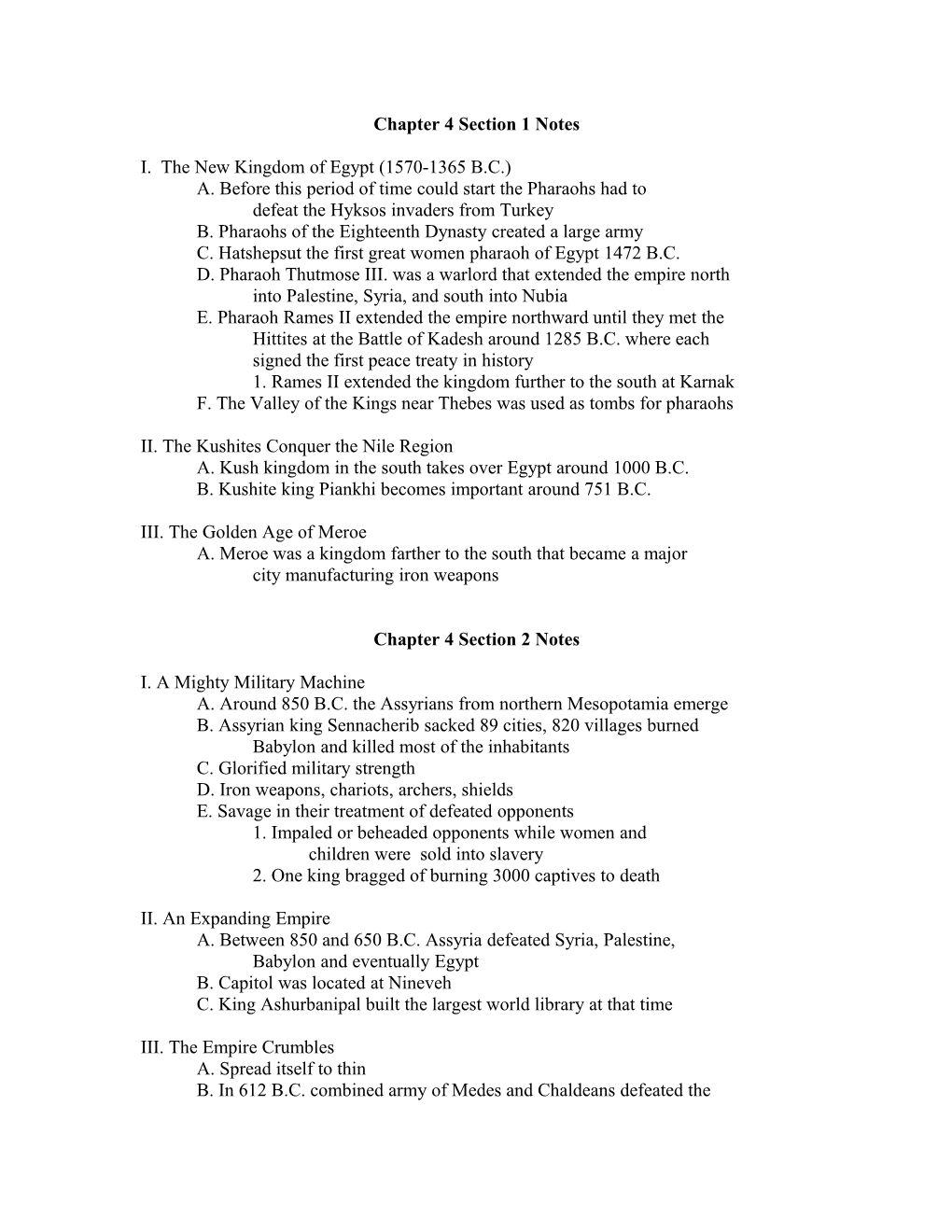 Chapter 4 Section 1 Notes