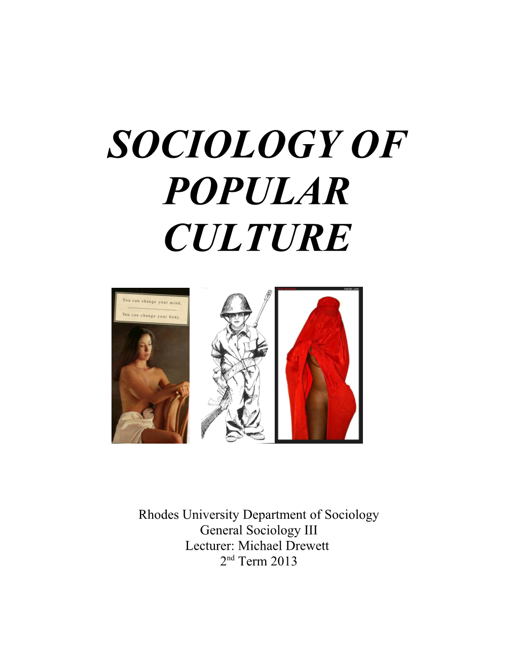 Sociology of Popular Culture