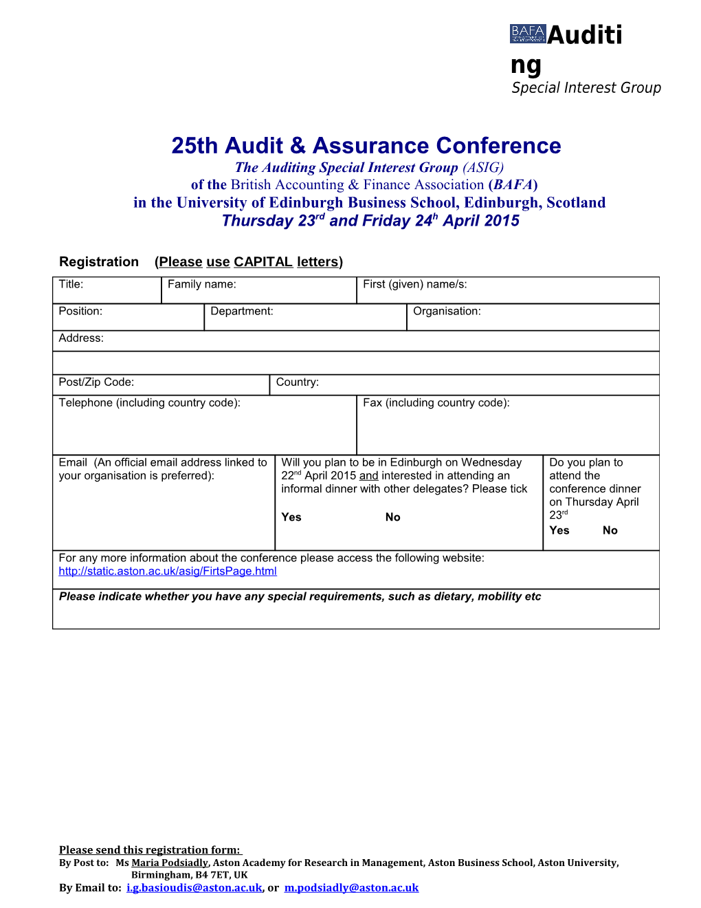 25Thaudit & Assurance Conference