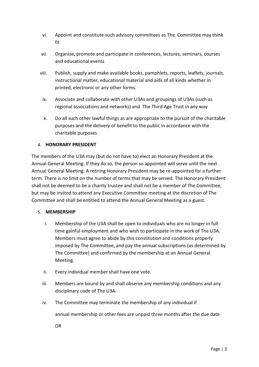 Constitution of the Downham Market and District