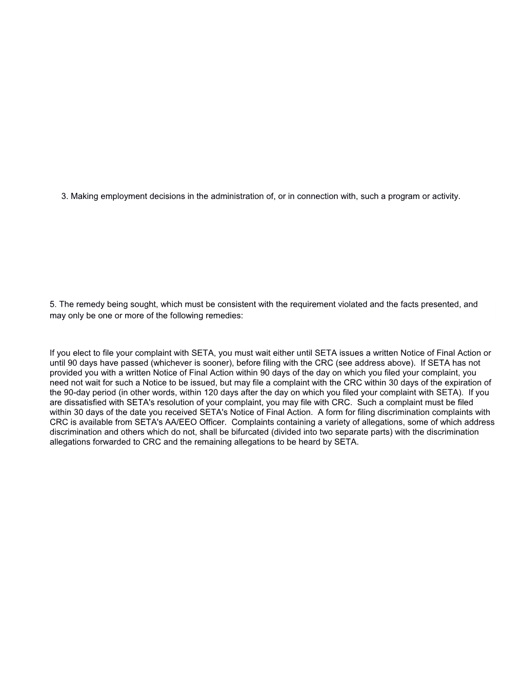 Wioa Complaint/Grievance Procedures