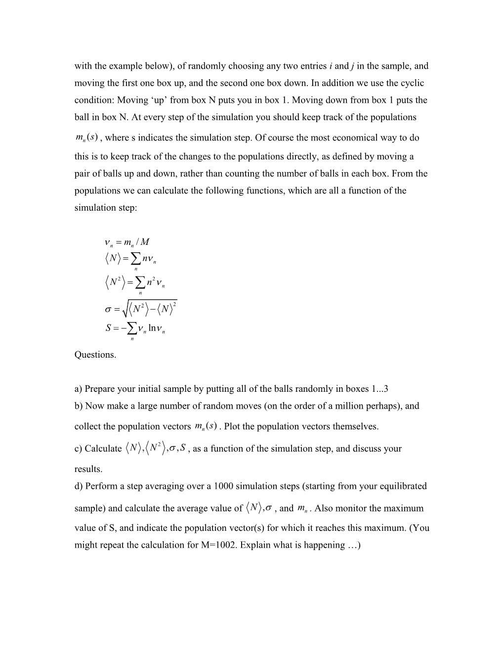 Problem Set 2 Statistical Mechanics, Chem 358, Due October 27