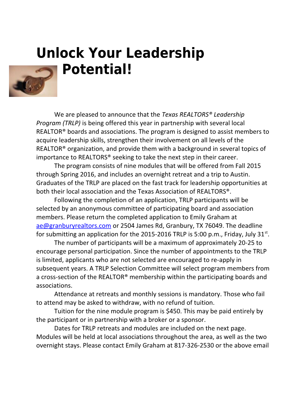 Unlock Your Leadership Potential!