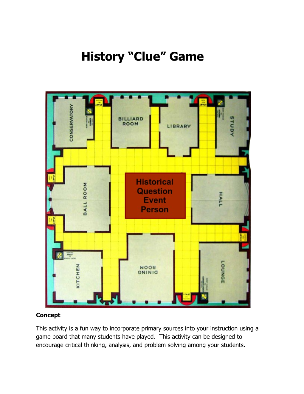 History Clue Game