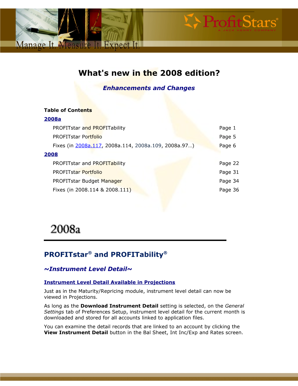 What's New in the 2008 Edition?