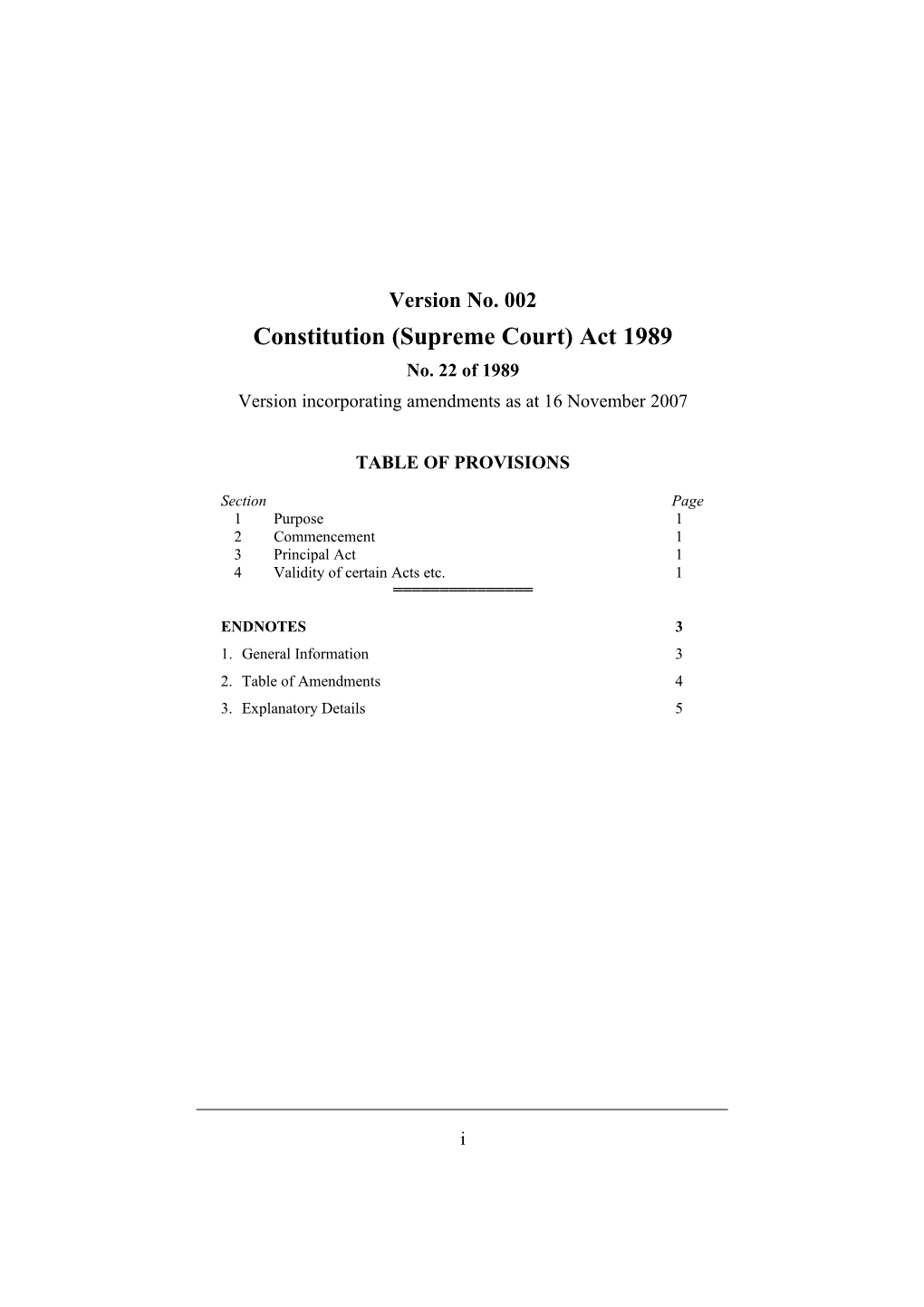 Constitution (Supreme Court) Act 1989