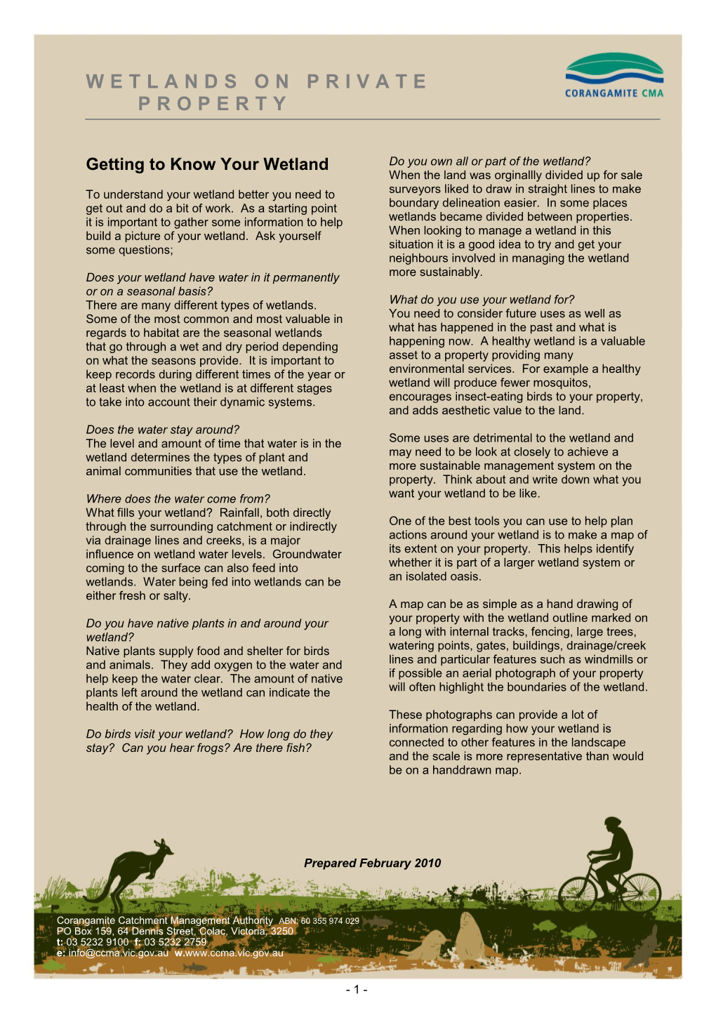 Getting to Know Your Wetland