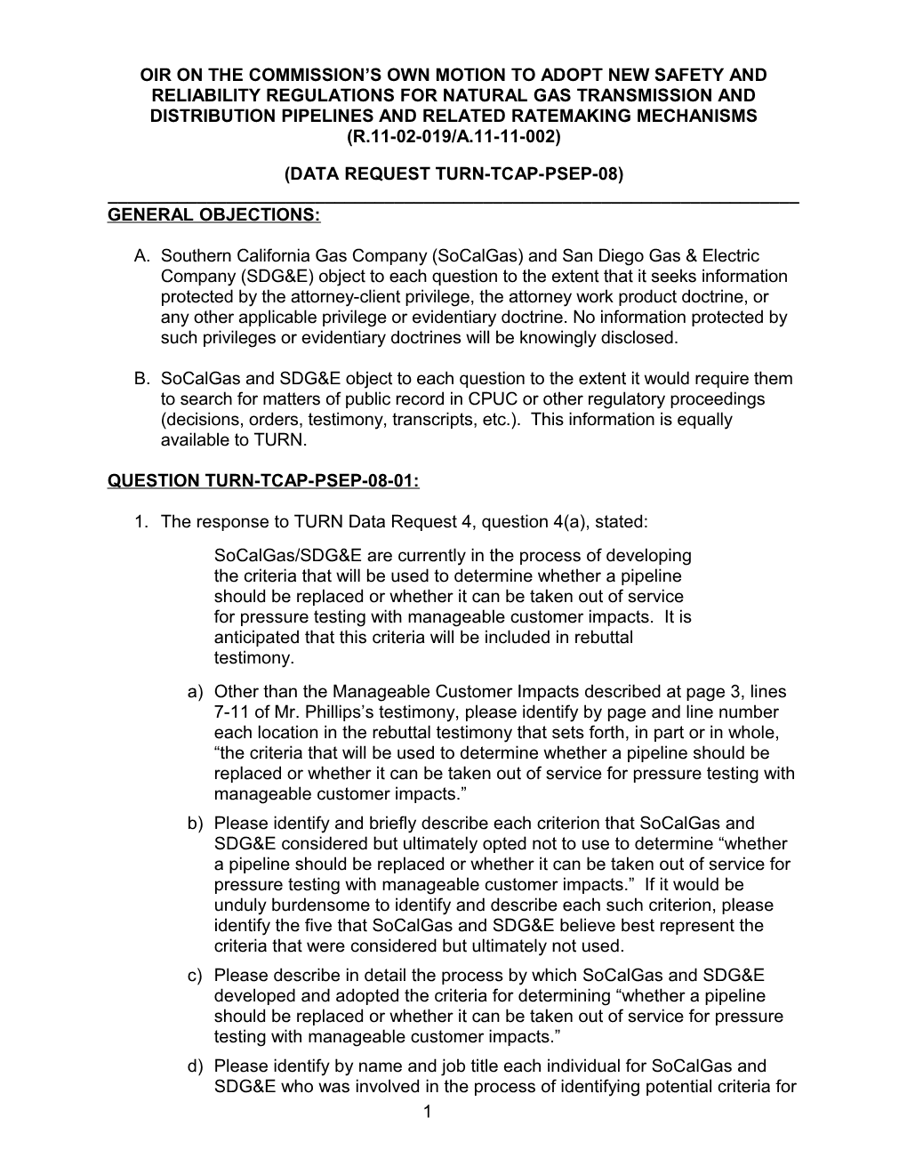 Data Request Turn-Tcap-Psep-08