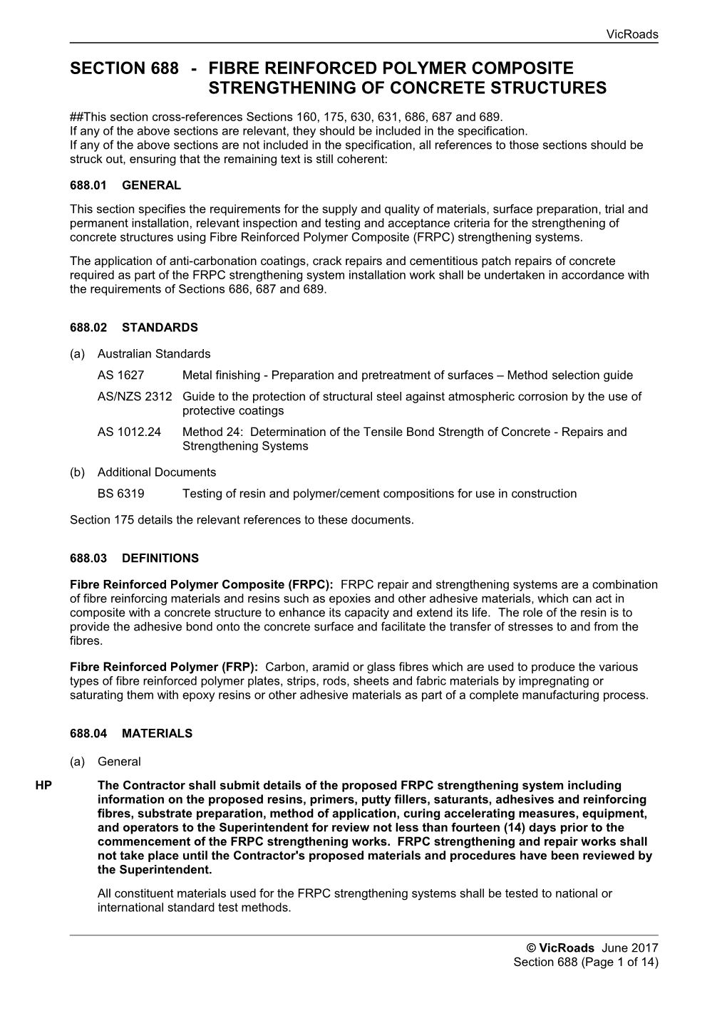 Section688-Fibre Reinforced Polymer Composite Strengthening of Concrete Structures