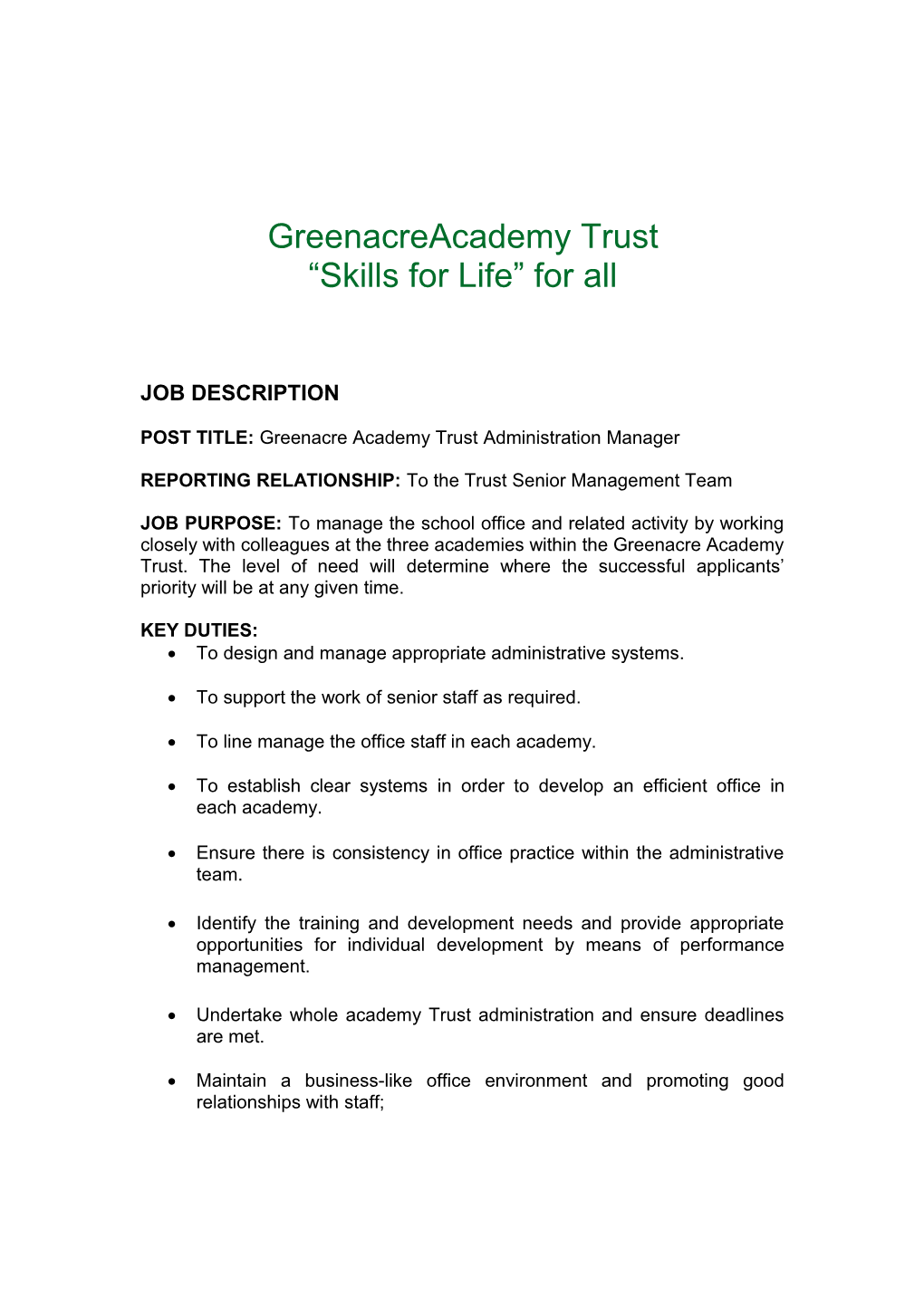 Greenacre Academy Trust