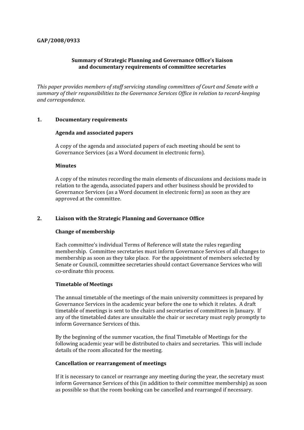 Actions Points from Meeting Between Claire Stevenson and David Lomas Re Records Management
