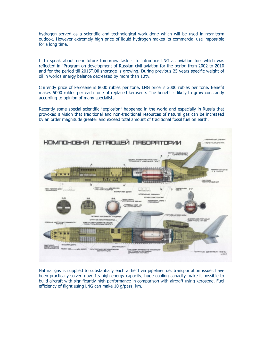 Development of Cryogenic Fuel Aircraft
