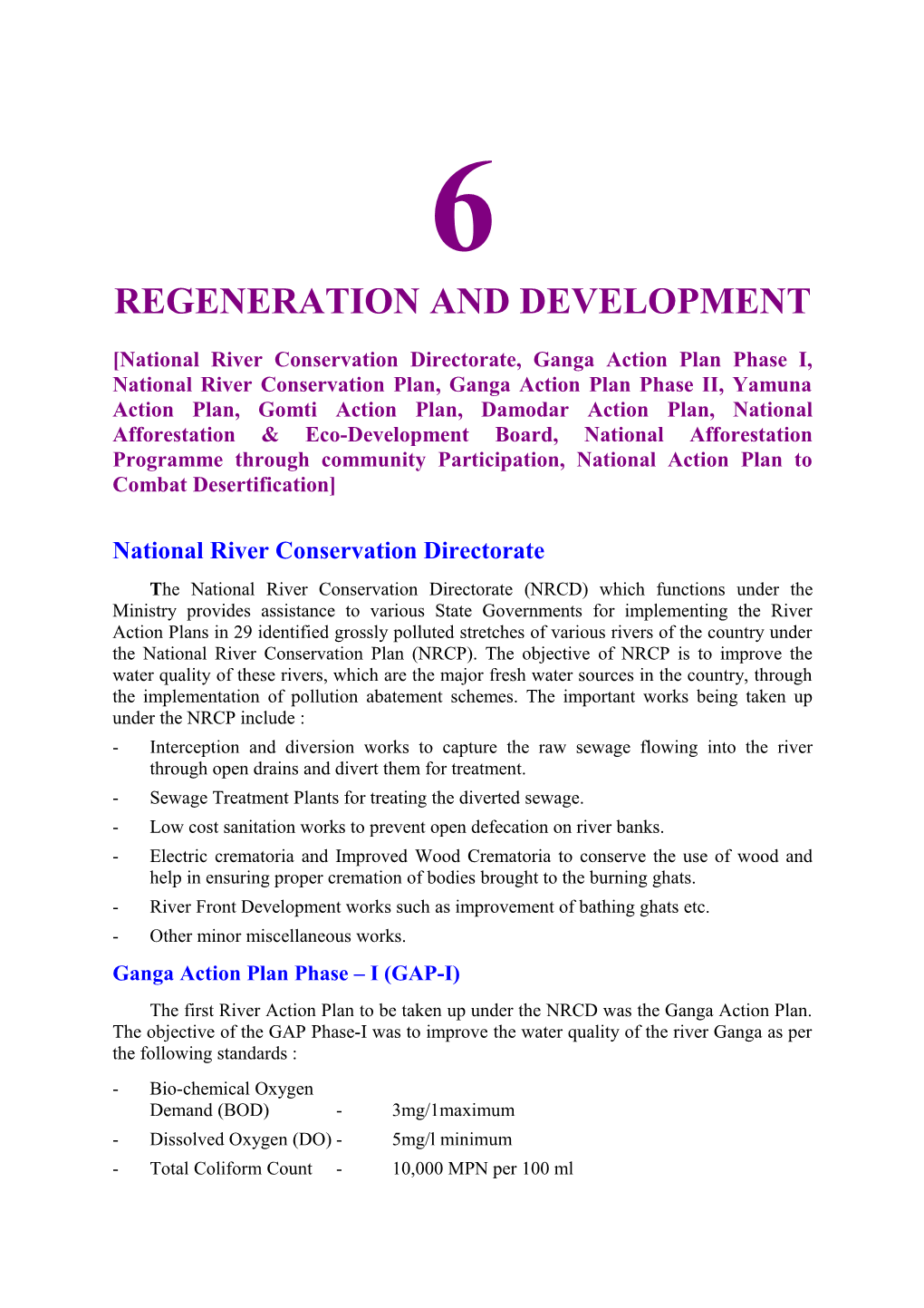 Regeneration and Development