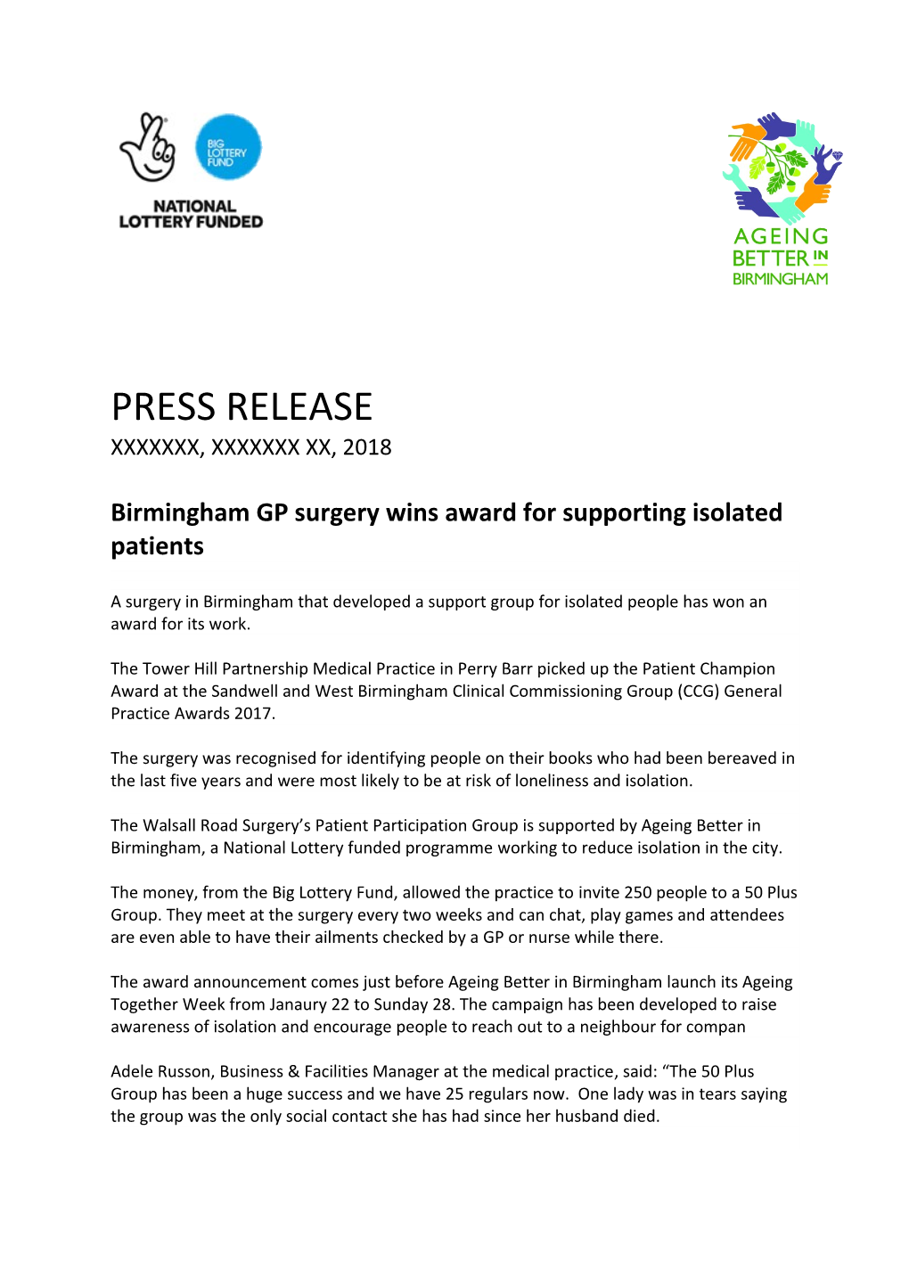 Birmingham GP Surgery Wins Award for Supporting Isolated Patients