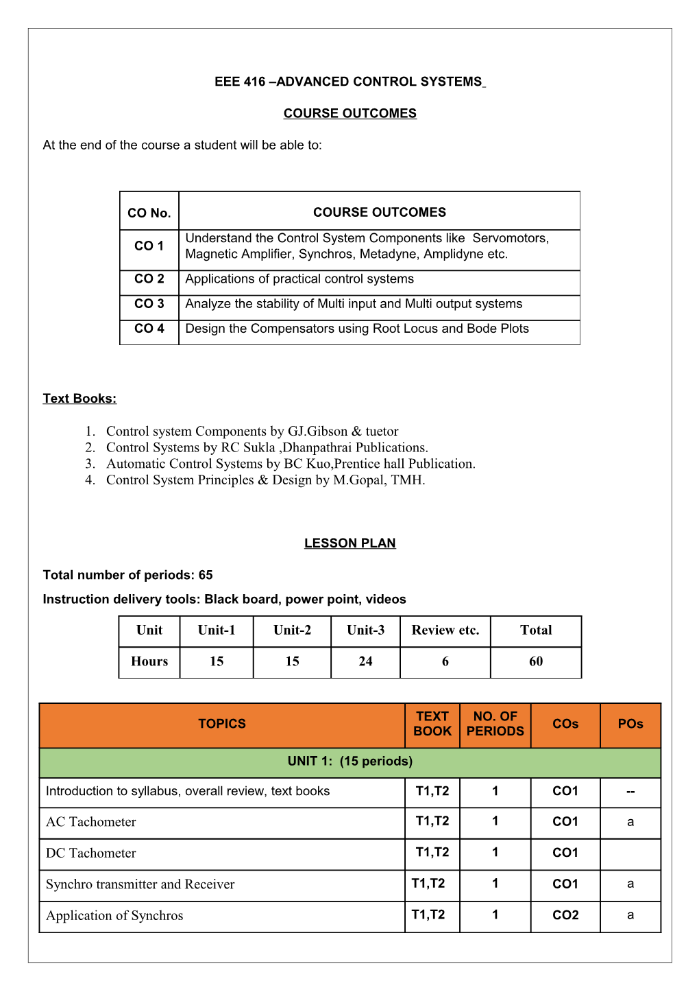 Eee 416 Advanced Control Systems