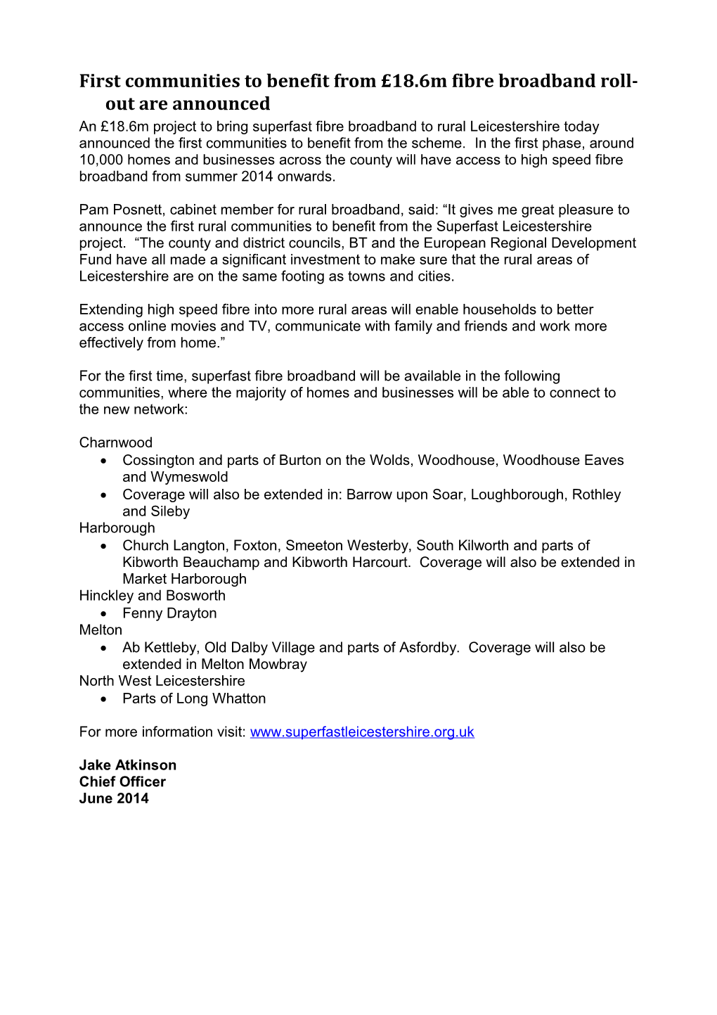 Leicestershirecounty Council News (Funded by LCC Project Funding)