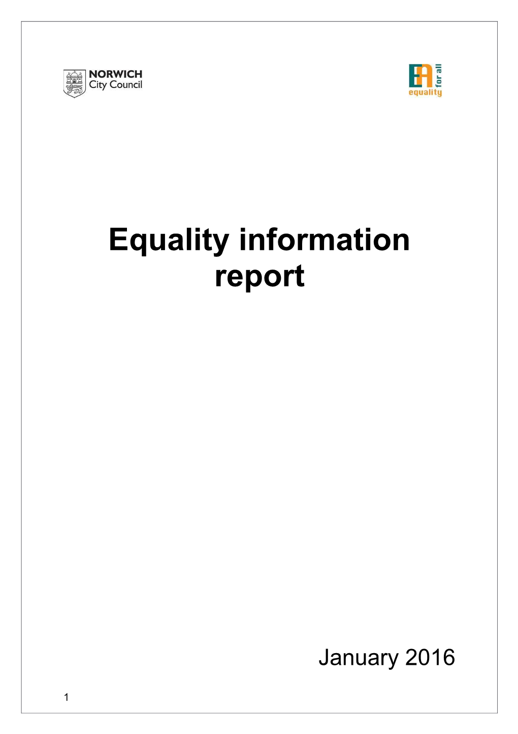 Equality Information Report