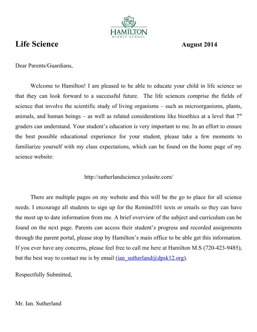 Life Scienceaugust 2014
