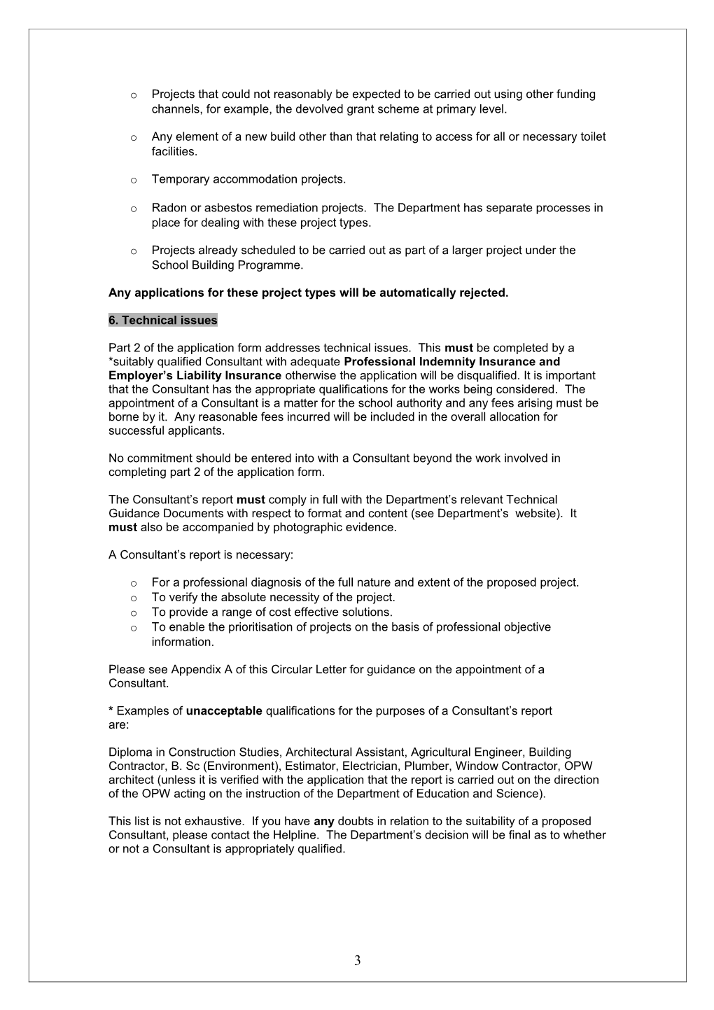 Circular 0043/2007 - Summer Works Scheme 2008 - Scheme of Capital Grants for Small Scale