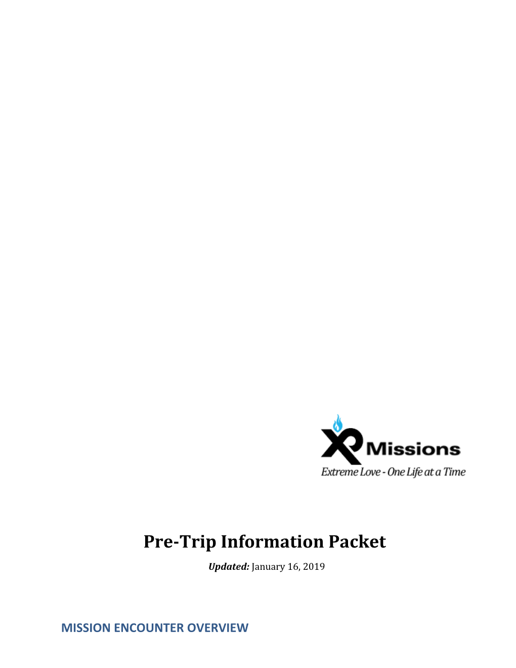 Pre-Trip Information Packet